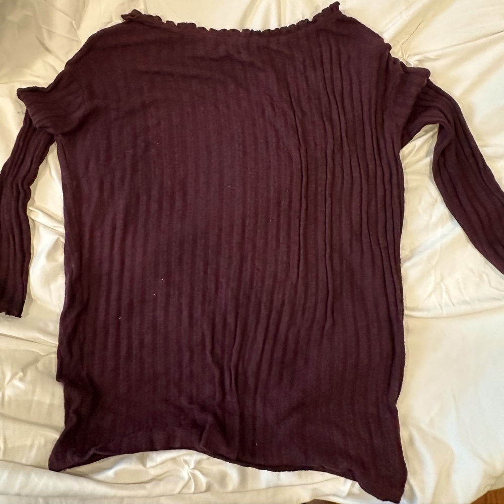 off the shoulder maroon top